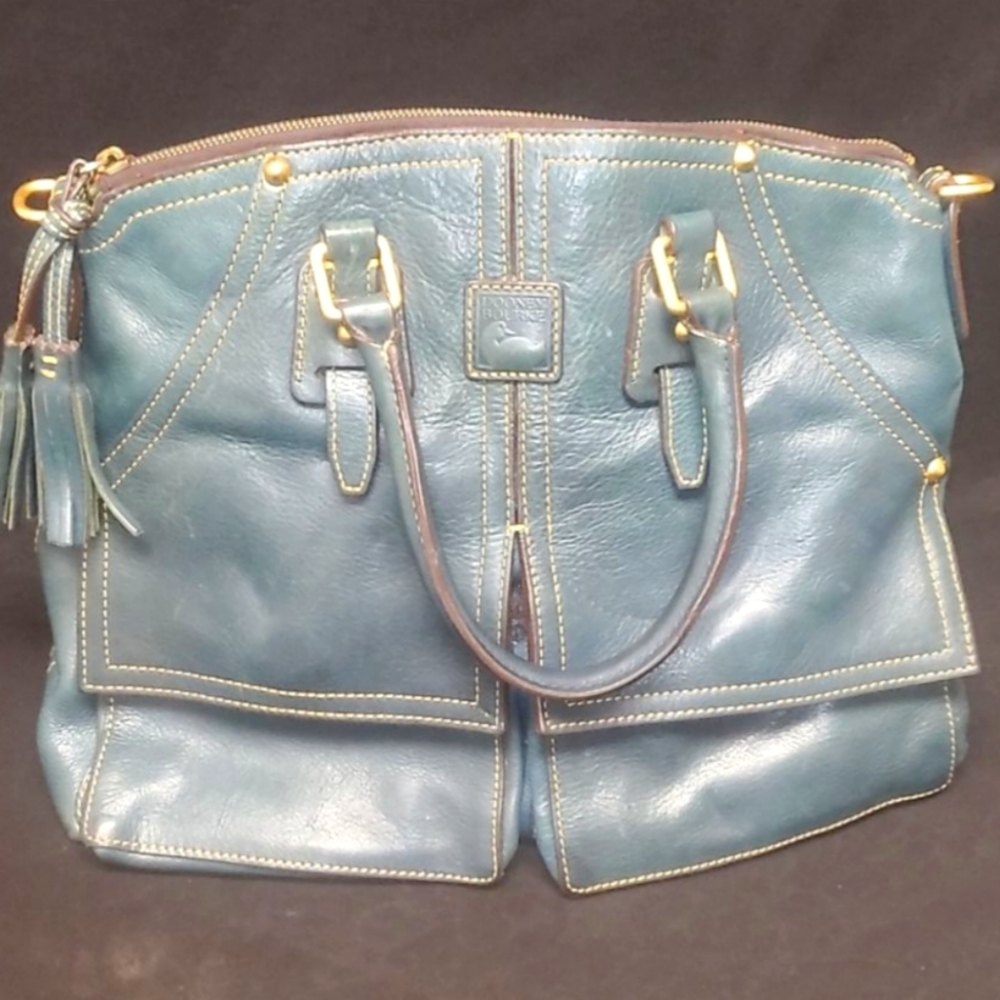 Womens Teal leather dooney and bourke purse